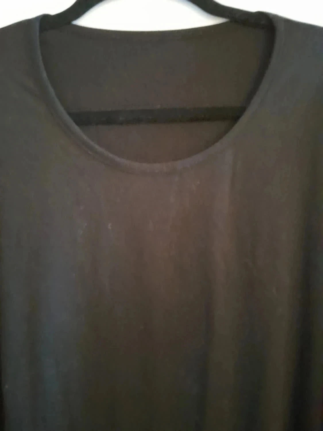 Simpel damesshirt, lange mouwen, kleur zwart, maat 7XL – photo 2